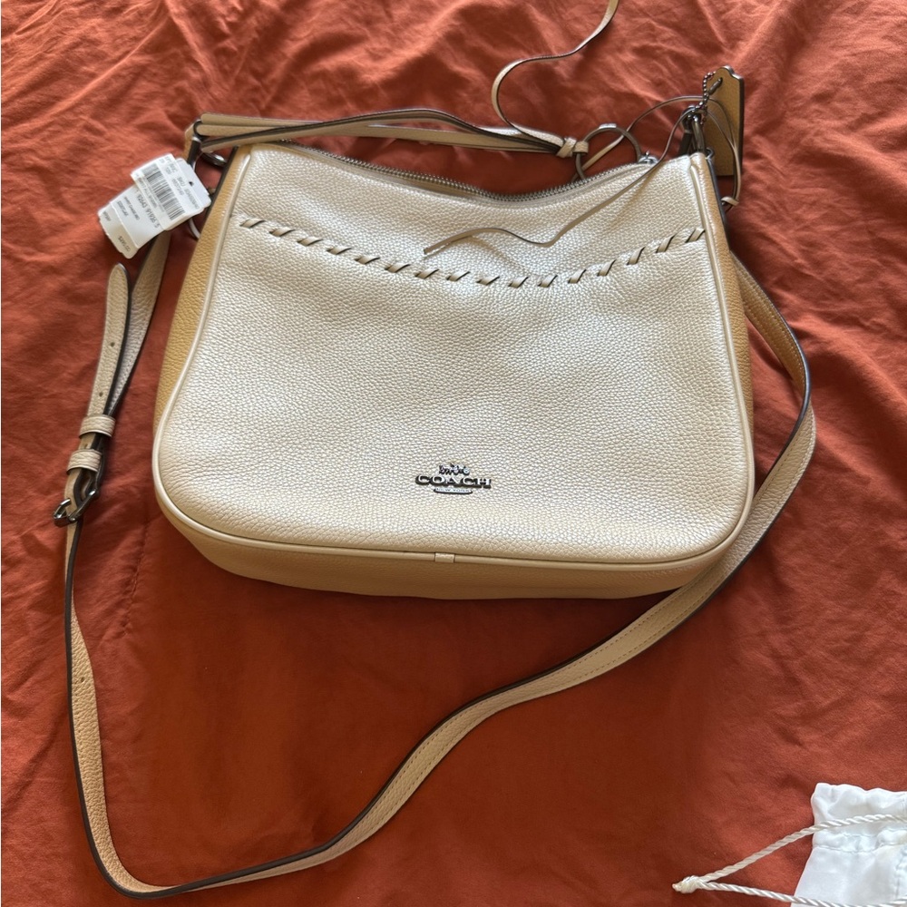 Coach Cream Whipstitch Shoulder Bag - Picture 2 of 10